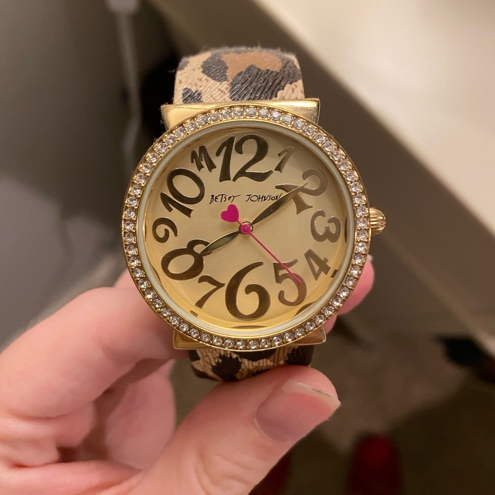Cheetah Betsy Johnson watch